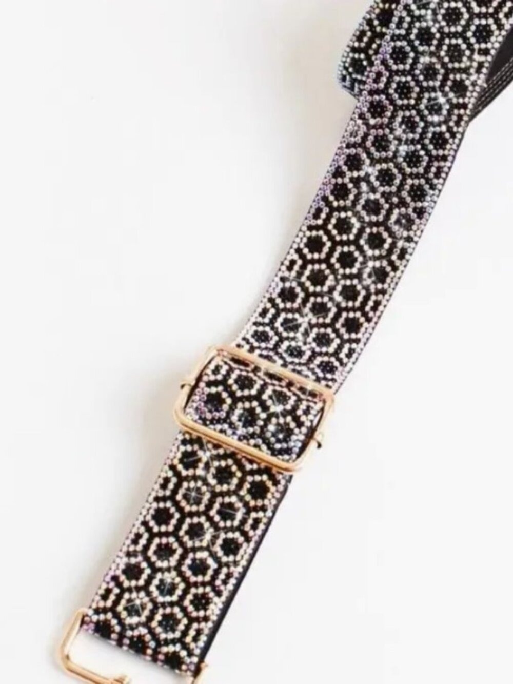 Beehive sparkle Guitar Strap Adjustable replacement crossbody bag strap - Picture 3 of 4